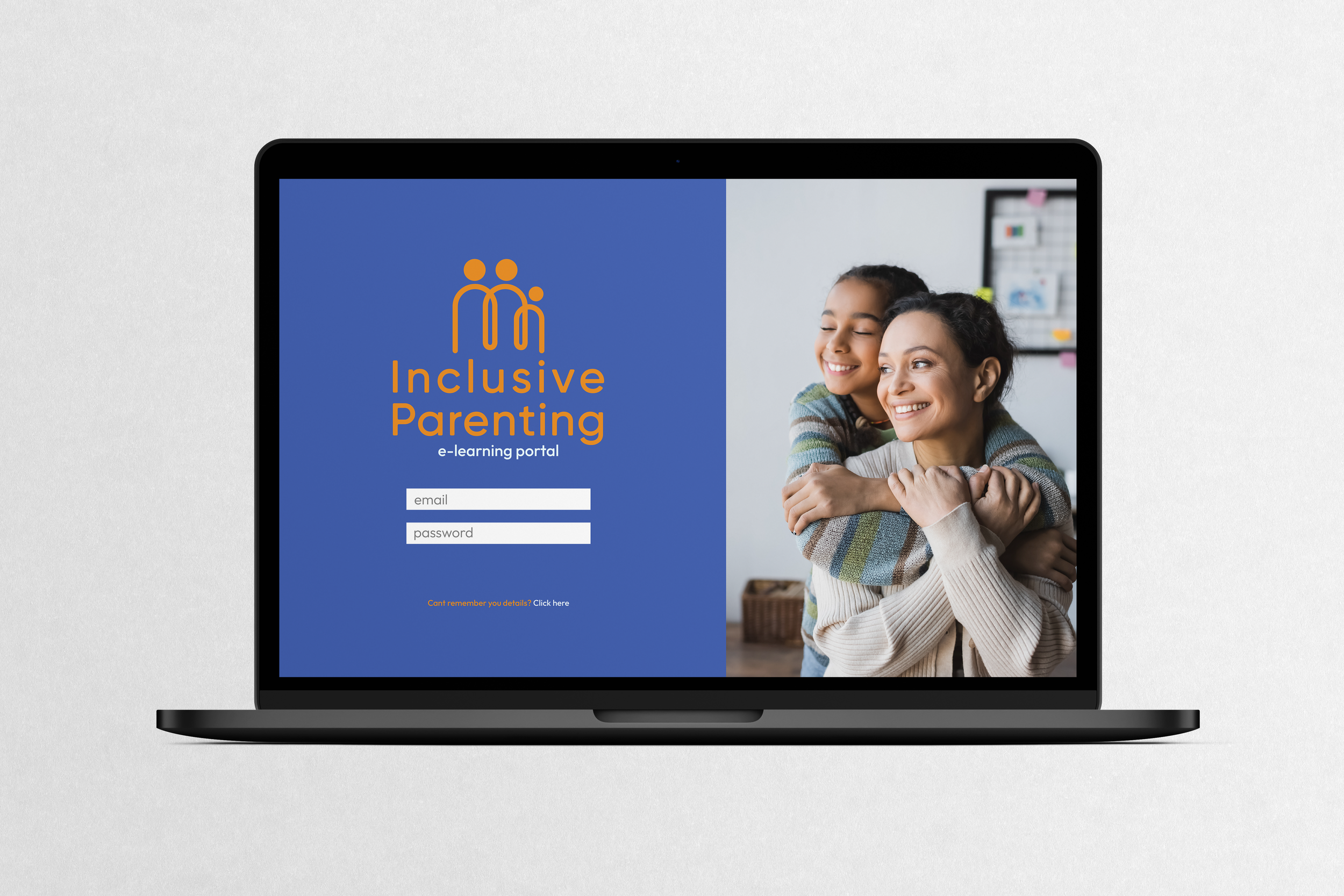 Inclusive Parenting laptop mockup